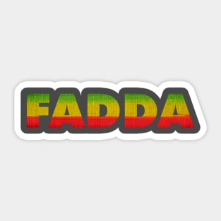 Fadda, Daddy, Rasta Dad, Reggae Dad, Father Sticker